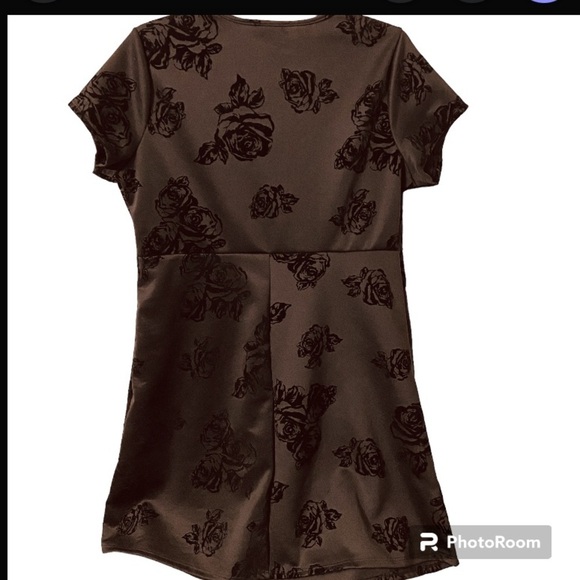 Lexington Avenue Women’s Plus Size 2x Pullover Vampy Velour Roses Scuba  Dress - Picture 2 of 4